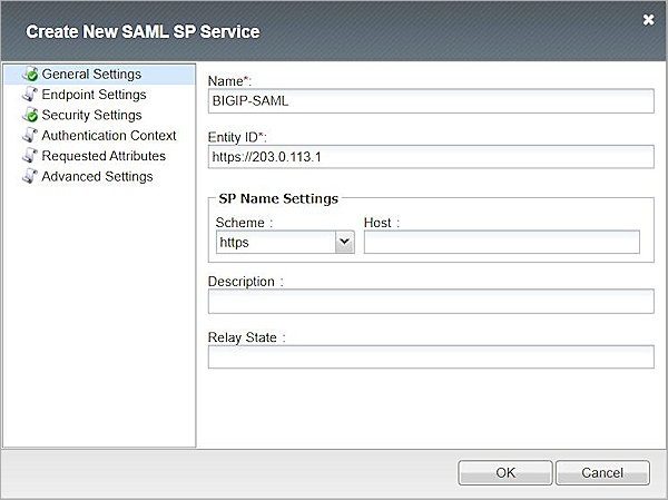 SAML SP Service